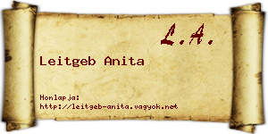 Leitgeb Anita névjegykártya
